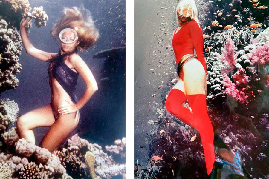 A sinistra, Foto Ezio Angiolini_modella Raffaella Schiller 1. A destra, 6 Foto Ezio Angiolini_modella Raffaella Schiller 2