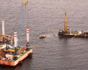 Cantiere Concordia all'Isola del Giglio