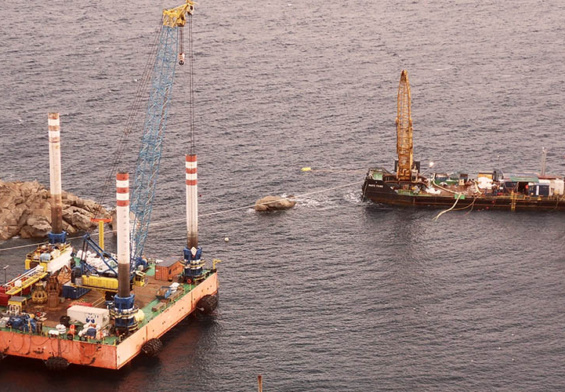 Cantiere Concordia all'Isola del Giglio