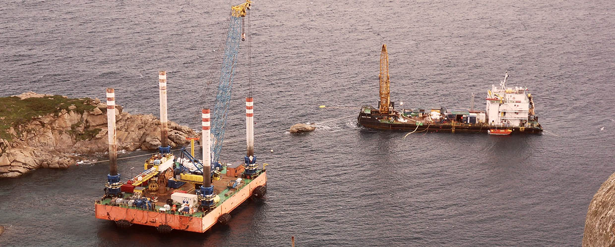 Cantiere Concordia all'Isola del Giglio