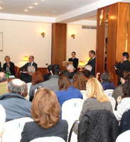 Un momento della presentazione di Lineablu 2015 presso il circolo ufficiali della Marina Militare in lungotevere Flaminio a Roma