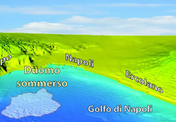Modello tridimensionale del Golfo di Napoli e delle aree emerse circostanti